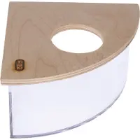 TIAKI hjørnesandbad for hamstere og mus - L 19 x B 19 x H 10,3 cm