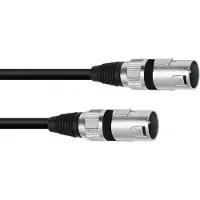 Omnitronic 3022075A, XLR (3-pin), Hankjønn, XLR (3-pin), Hankjønn, 0,2 m, Sort