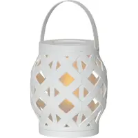 Star Trading LED-lykt Flame Lantern, hvit, høyde 16 cm