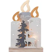 Star Trading LED-dekobelysning Fauna m stearinlys, tre og hjort
