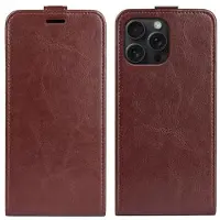 Mtp Products iPhone 16 Pro Vertikalt Flip-Deksel med Kortlomme - Brun