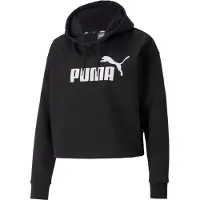 Puma Essentials Cropped Logo Hoodie Women, Clothing, Black, M