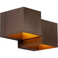QAZQA Moderne vegglampe mørk bronse 2 lys - Transfer Double