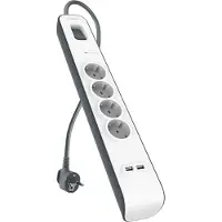 Belkin Bsv401vf2m-v2 Grenuttak Med 4 Uttak Og Bryter 2 M