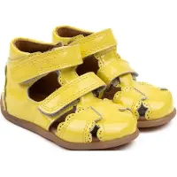 Pom pom Sandaler - To Borrelås Kamskjellformet - Yellow Patent - - 21 - Sandals