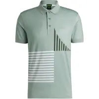 BOSS Paddy Striped C1 10270355 Green Kortermet Poloskjorte