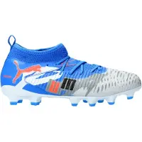 Puma FUTURE 8 MATCH FOREVER FG/AG Football Boots Youth, Shoes, White/Ultra Blue/Feather Gray, 32