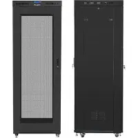 Lanberg rackskap 42U 19 80x80 nettingdør, svart