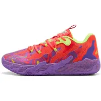 Puma MB.03 Lo Lava Basketball Shoes, Shoes, Purple Glimmer/Red Blast, 38