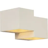 QAZQA Moderne vegglampe beige 2-lys - Transfer Double