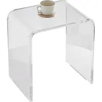 Vevor akryl sidebord, C-formet lucite sidebord, klart akryl sidebord for drikke, mat, snacks brukt i stue, soverom og arbeidsrom