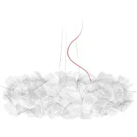 Slamp Clizia Pixel hengelampe, rød kabel, Ø 78 cm