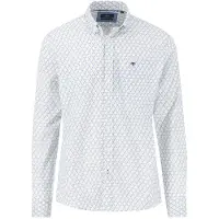 Fynch&Hatton Seasonal Combi Print Skjorte Med Lange Ermer