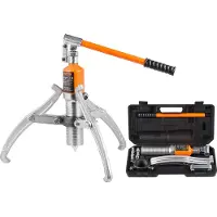 Vevor hydraulisk giravtrekker, 15 tonns maks kapasitet hjullager trekkeseparator, 2 eller 3 kjever avtrekker, vertikalt og horisontalt, 12" kjeve hydraulisk avtrekker med koffert for trekkende nav