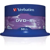 Verbatim - 50 x DVD+R - 4.7 GB 16x - matt sølv - spindel