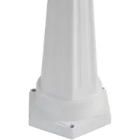 LINDBY utelampe Edana, 211 cm, hvit, metall, E27, IP44