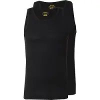 Ralph Lauren for man. 714959333001 Black tank top two-pack (M), Homewear, Cotton, Sleeveless / Straps