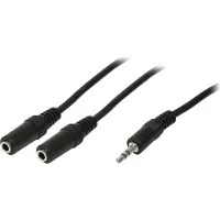 2Direct LogiLink - Lydsplitter - mini-phone stereo 3.5 mm hunn til mini-phone stereo 3.5 mm hann - 20 cm - svart