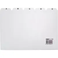 HAN Register A-Z, Alfabetisk faneindeks, Polypropylen (PP), Hvit, Landskap, A5, 172 g