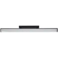 LINDBY LED-vegglampe Kirka, svart, metall, IP44, 90 cm, CCT