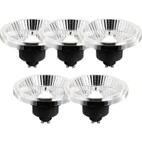 LUEDD Sett med 5 GU10 3-Trinns Dimbar i Kelvin LED Lamper AR111 10W 800 lm 2700 - 3700K