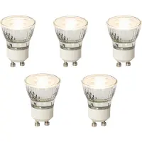 LUEDD Sett med 5 dimbare GU10 LED-pærer 35 mm 3W 220 lm 2700K
