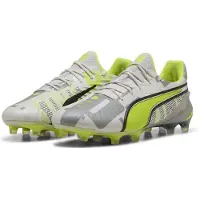 Puma KING ULTIMATE FOREVER FG/AG Football Boots Unisex, Shoes, Feather Gray/Electric Lime/White, 43