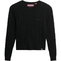 Superdry for woman. W6110685A Essentials Slim pullover black (M), Casual, Acrylic, Long sleeve