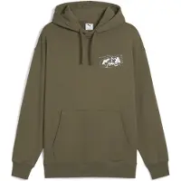 Puma FUTURE..ARCHIVE Relaxed Graphic Hoodie Unisex, Clothing, Loden Green, XL