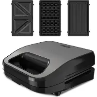 Black & Decker BLACK+DECKER BXSA754E sandwichgrill 750 W 3 utskiftbare plater, svart/brun