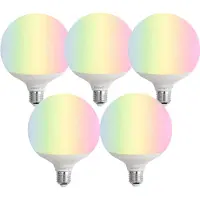 Luumr Sett med 5 smarte E27 LED-pærer G120 Matt RGBW 9W 806 lm 2700-6500K