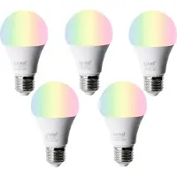 Luumr Sett med 5 Smart E27 LED-pærer A60 Matt RGBW 9W 806lm 2700-6500K