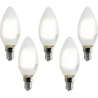 Luumr Sett med 5 smarte E14 LED-pærer C35 matt 4,2W 470 lm 2700-6500K