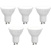 Luumr Sett med 5 Smart GU10 50mm Dimbar LED Pærer Opal 7W 630 lm 4000K