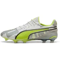 Puma KING ULTIMATE FOREVER FG/AG Football Boots Unisex, Shoes, Feather Gray/Electric Lime/White, 37