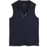Puma CLOUDSPUN Piped Sleeveless Golf Polo Women, Clothing, Deep Navy, XL