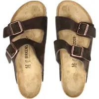 Birkenstock Arizona Suede Leather Sandaler brun