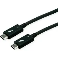 Roline 11.02.9043, 0,5 m, USB C, USB C, USB 3.2 Gen 1 (3.1 Gen 1), 40 Gbit/s, Sort