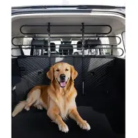 Vevor Hundegrind i bilen, justerbar universalskive for kjæledyr, for biler, lastebiler og SUV-er, enkel å installere hundegrind i bilen - sterk metallrørskillevegg, holder kjæledyr unna passasjerseten