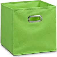Zeller boks med hull glat 28x28x28 cm grønn