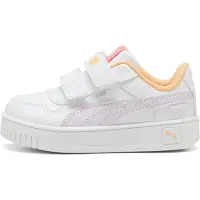 Puma Carina Street Lacey Sneakers Toddler, Shoes, White/Lilac Frost/Almost Apricot, 22