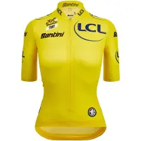 Santini Tour De France Femme Zwift Overall Leader Kort Ermet Trøye