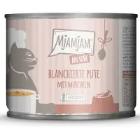 MjAMjAM Økonomipakke med i saus 24 x 185 g - blanchert kalkun med blåskjell