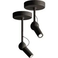 Kdln LED-taklampe Bird, svart, Ø 11 cm, metall