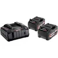 Metabo Startsett 18V med 2 x 5,2 Ah batterier og lader ASC 30–36V