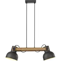JUST LIGHT . Cup 2.0 pendellampe, 2-lys, svart, metall