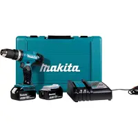 Makita DHP453RFE - Hammerbor/driver - trådløs - 2 hastigheter - nøkkelfri borhylse - 42 N·m - 2 batterier - 18 V