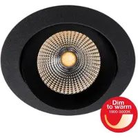 The Light Group SLC One 360° LED innfelt belysning med dimming til varm svart