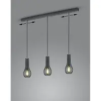 HELESTRA Hengelampe Gara, røykglass, 3 lyskilder