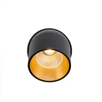 The Light Group SLC Cup innfelt LED-downlight svart/gull 3 000K